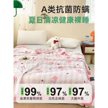A類夏涼被涼感絲夏被冰絲薄被子單人雙人可機洗水洗空調被夏季天