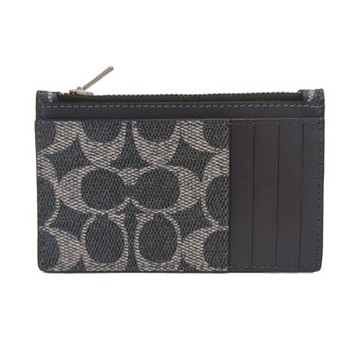 【COACH】C LOGO男中性款信用卡名片卡夾零錢包(墨藍)