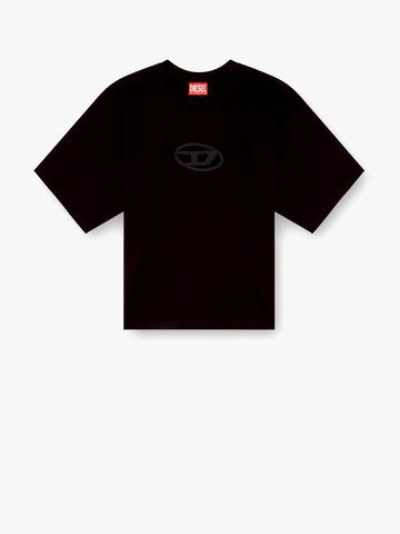 Cotton t-shirt with frontal oval-d logo - DIESEL - gender_Woman