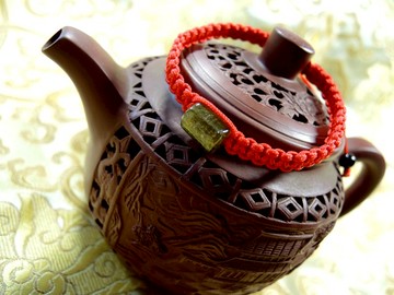 客製化禮物-招財進寶-俐落主義黃碧璽筒珠手結