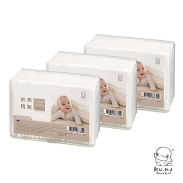 KUKU酷咕鴨 螺旋棉花棒200入(3盒裝)