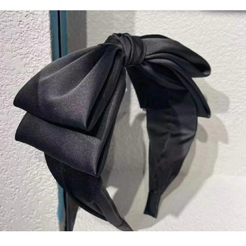 美麗大街【114070514】寬版雙層綢緞百搭優雅氣質減齡髮箍