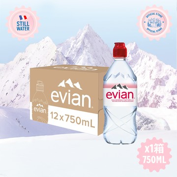 evian 天然礦泉水 (運動瓶蓋/750ml/12入)