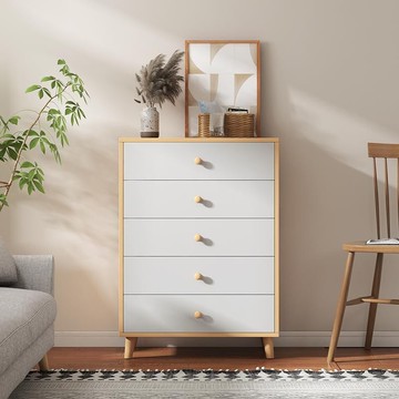 附發票/免運 五斗櫃大容量簡約書櫃衣物收納櫃客廳落地抽屜式臥室靠墻儲智高圓 YJ/AL 公司貨 快速出貨