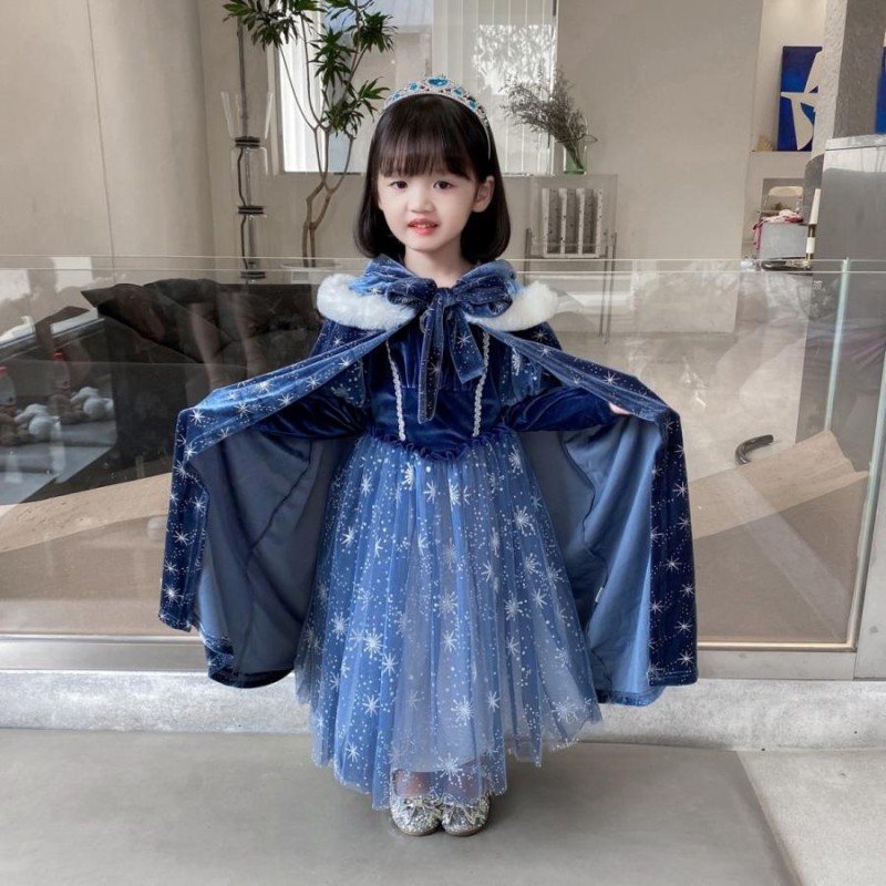 子供用 刺繍入り プリンセス グローブ アナと雪の女王 風 エルサ