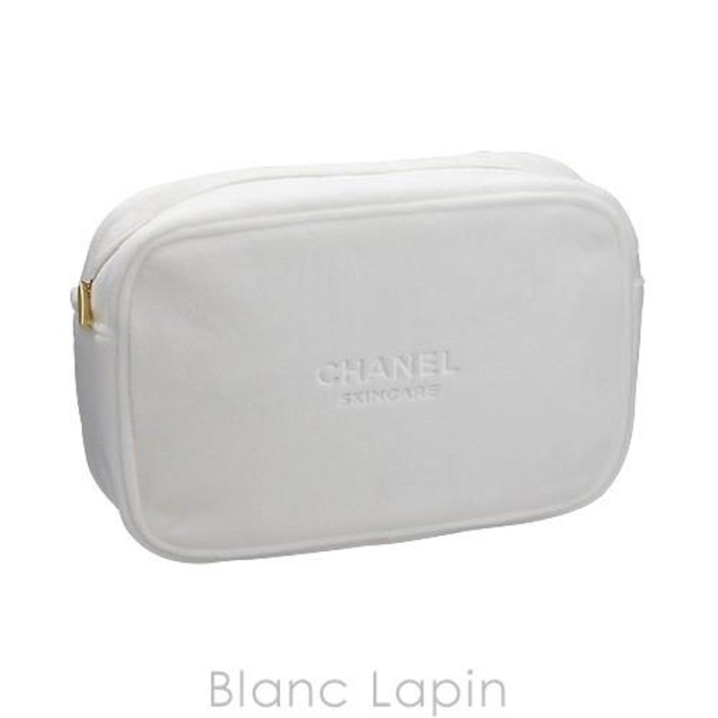 ノベルティ】 シャネル CHANEL コスメポーチ ベロア #ホワイト [070513