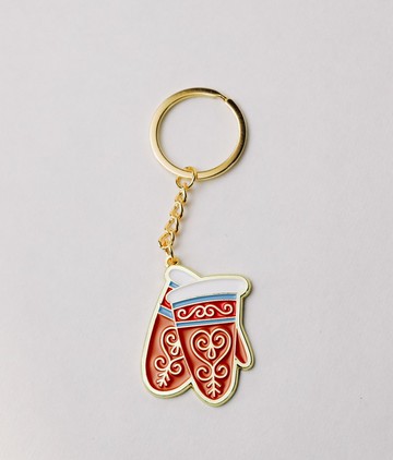 雅库特西伯利亚手套钥匙扣 搪瓷冬日饰品