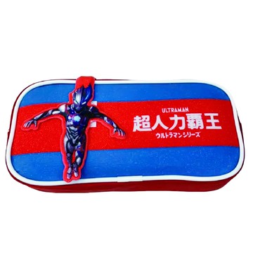 收納王妃 大拉鏈大容量筆袋 超人力霸王 布雷薩  紅色  1個