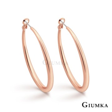 GIUMKA．C型耳環．低敏鋼針．圈圈．寬0.4CM．無禮盒