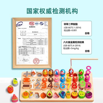 「愛思系列」拼圖玩具蒙氏早教益智幼兒童1到3歲男孩女孩寶寶啟蒙木質拼裝