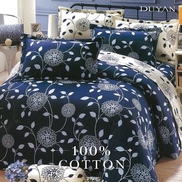 DUYAN竹漾- 台灣製100%精梳棉雙人六件式床罩組- 月夜花火