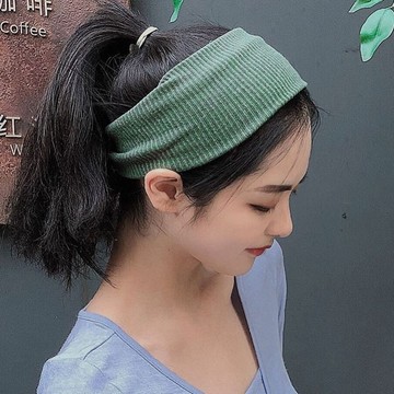特價🥇歐美寬邊針織彈力髮帶男女款簡約百搭洗臉頭箍運動健身吸汗束髮帶運動彈力髮帶 瑜伽止汗吸汗頭帶 透氣潮流髮帶 VIQO