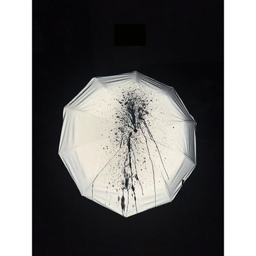 抖音小紅書爆款遇水變色鐳射反光雨傘男潮流女學生加大加固太陽傘