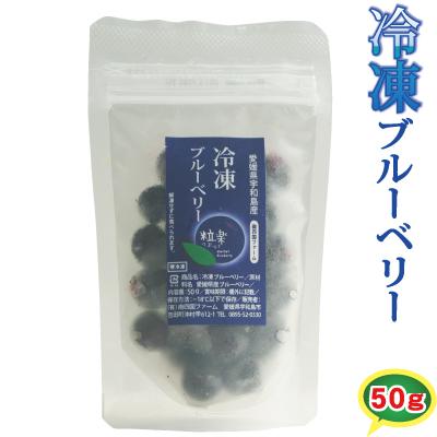 愛媛産冷凍ブルーベリー50ｇ　粒楽（つぶらく）