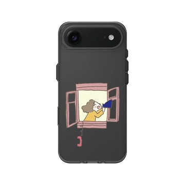 iPhone Air Clear (相機按鈕) 酷墨灰 - 咻咻熊 XiuXiubear - 喂大笨蛋