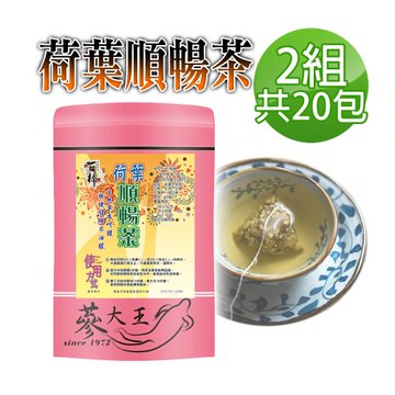 【蔘大王】荷葉順暢茶包X2組（6gX10入/組）低脂漢方 幫助消化 清熱解暑 美食當前 有我墊後