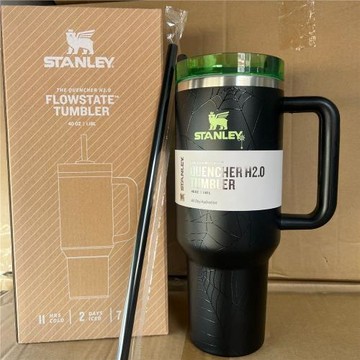 跨境亞馬遜40oz大容量保溫杯雙層不銹鋼冰霸吸管杯STANLEY汽車杯