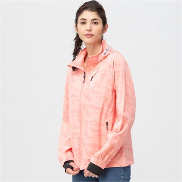 《SASAKI》(女款)抗紫外線功能彈力夾克(單層)(帽可拆式)(珊瑚胡/水藍)/613133