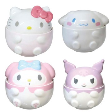 小禮堂 Sanrio 三麗鷗 陶瓷造型碗附蓋 (全身款) Kitty 美樂蒂 酷洛米 大耳狗