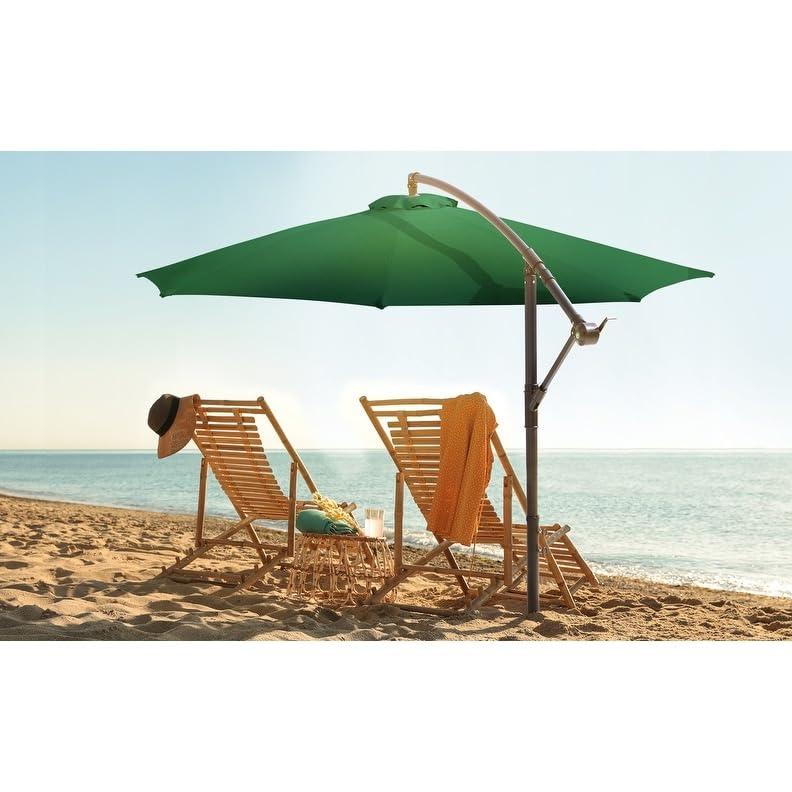 Overstock NUU Garden Outdoor Cantilever-Offset Sunshade Umbrella Green