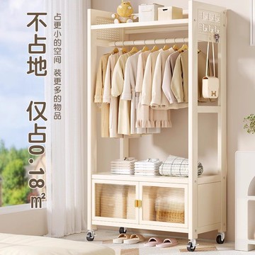 衣櫃 掛衣架 開放式衣架 臥室收納櫃 全鋼組裝落地衣帽架 出租房衣櫃