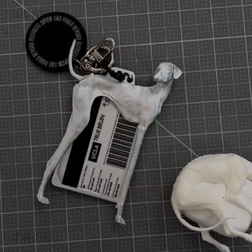 闆娘回饋🔔3D列印 靈緹犬造型 創意卡套 個性悠遊卡套 學生證件套 附掛脖吊繩 校園卡 抽象藝術款 多功能卡夾 6cA3