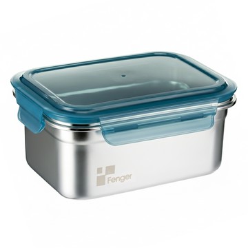 Fenger 可微波不鏽鋼保鮮盒 1.6L 醫療級316不鏽鋼材質  1個容器 + 1個蓋子  1個