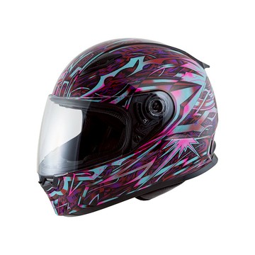 SOL 安全帽 SF-2M SF2M 賽博龐克 黑紫粉 抗UV 雙D釦 排齒釦 通風透氣 全罩 安全帽《淘帽屋》