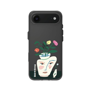 iPhone Air Clear (相機按鈕) 酷墨灰 - Livia Fălcaru - 花瓶有張臉