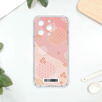 TRON IPhone 15 PRO 日系和風圓點散花系列 四角防摔載具殼 軟殼 手機殼