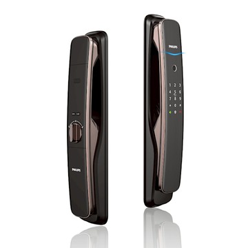 【帝網KingNet】飛利浦 EasyKey 702E 推拉式WIFI智能門鎖 指紋｜密碼｜卡片｜鑰匙 智能鎖 含基本安裝