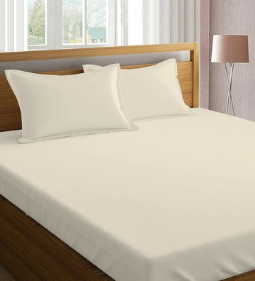 床包組-內含床包+枕套/特波麗/2389-1淺色時尚-奶茶杏