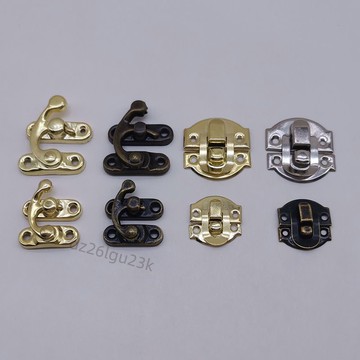 【台灣人氣王】五金配件箱包鎖扣木盒禮盒花瓶扣太平扣小青鉤金色銀色古銅色【折扣狂歡】【親民價】