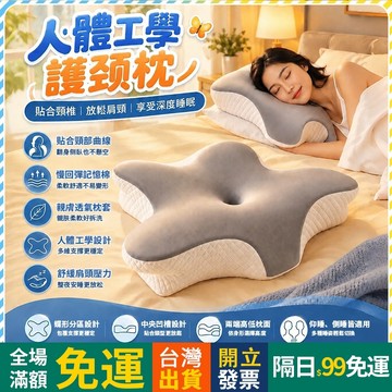 OYOU+✨人體工學 護頸枕 4D零壓感 蝶形護頸枕 冰絲枕面 慢回彈記憶棉 蝶形枕 蝴蝶枕 異型枕 記憶枕 護頸 枕頭