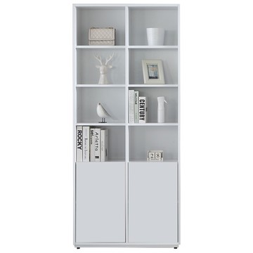AT HOME 布拉格2.7尺白色雙門書櫃