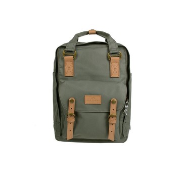 【DOUGHNUT】14吋 防潑水 後背包 馬卡龍 水壺格 經典熱銷-灰 RE