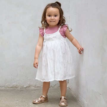 petit main 品牌旗艦店 【親子裝】提花吊帶洋裝套裝 【日本直接出貨】