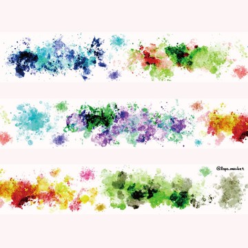 繽紛色彩霧面和紙膠帶 (7cm 大尺寸)