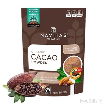 美國進口NAVITAS原生可可粉無添加糖低脂生酮Navitas生可可粉227g