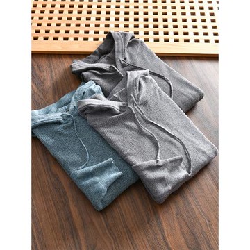 滿分推薦！柔軟100棉 外貿尾貨男士秋冬休閑純棉連帽針織衫衛衣潮