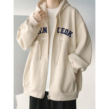 美式潮牌外套男士春秋冬季2025新款運動連帽開衫衛衣男生衣服夾克