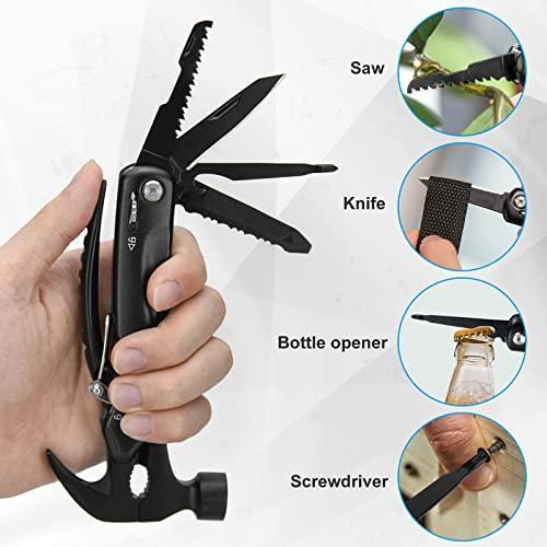 BIIB Stocking Stuffers Gifts for Men, 12 in Hammer Multitool, Camping Acc