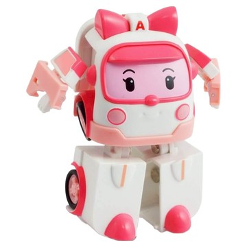 SiLverLit 銀輝 POLI 波力 迷你變形安寶  可變形設計搭配場景組  小朋友的救援英雄  1盒