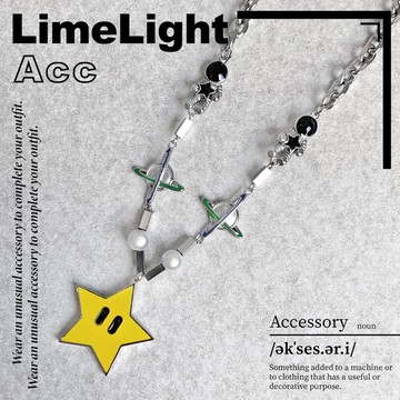 ☆LimeLight☆ PEACCOK / 太空人 / 星星 快樂星球 反光 珍珠 串珠 飾品 鈦鋼 項鍊 Y2K 27