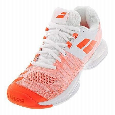 Babolat レディース テニスシューズ, ホワイト/蛍光ストライク。, 6