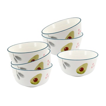 松村窯酪梨6碗組 訂單完成後寄送 XZ293