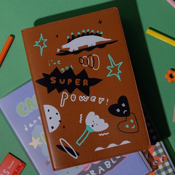 \ 封面瑕疵8折 / 萬年曆 無時效 皮書套手帳 | 宇宙知道 日光版