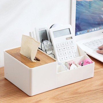 面紙盒日系收納紙巾盒多功能雜物客廳儲抽紙盒家用辦公室桌面茶幾遙控器【淘夢屋】【淘夢屋】