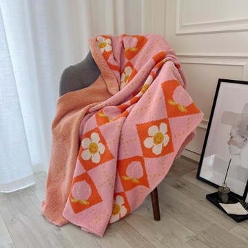 亞馬遜跨境多功能針織半邊毯小毛毯午休毯蓋毯秋冬珊瑚絨毯子臥室