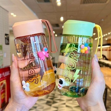 【可開收據】水杯男女生高顏值學生 便攜兒童 ins運動簡約 夏季塑料杯子 耐高溫 TYRR